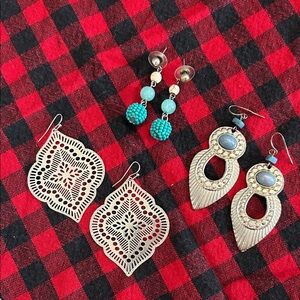 Silver and Turquoise Earrings Sets